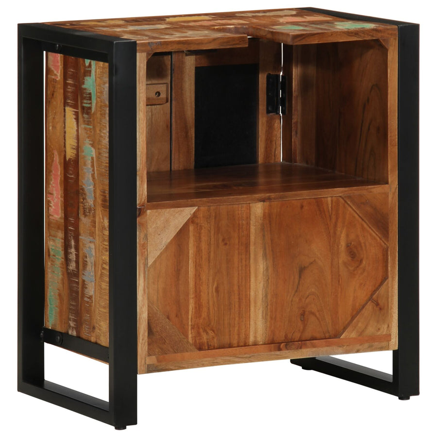 Badkamer Kast Meerkleurig 55X35X60 Cm Massief Hout Gerecycled Massief gerecycled hout