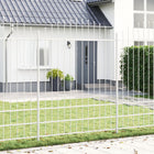 Garden Fence 7 pcs White 170 x 225 cm Powder-Coated Steel