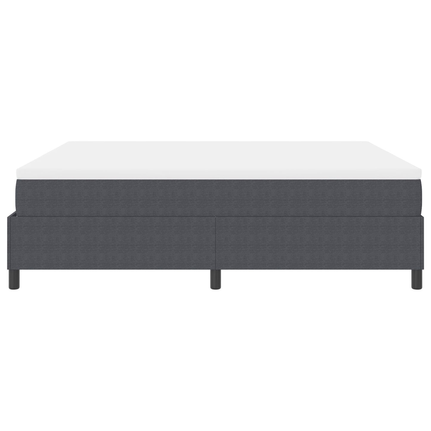 Boxspringbed Met Matras Donkergrijs Super King Corduroy Stof