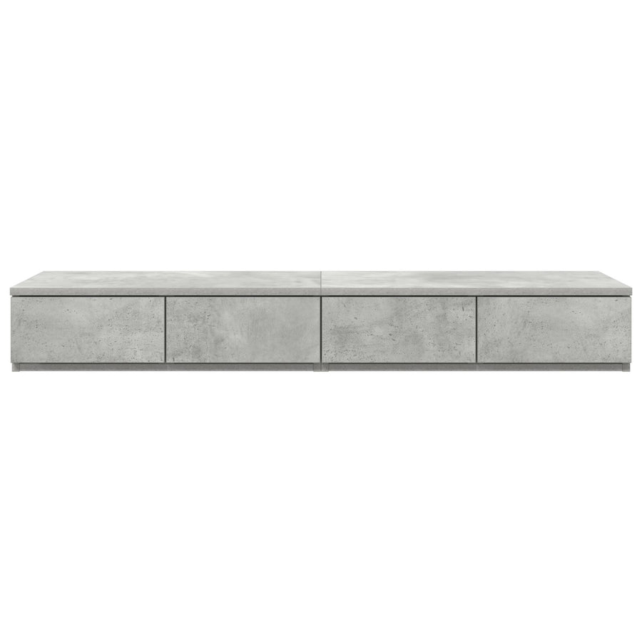 Bed Lades Geengineerd Hout Beton grijs 120 x 36.5 x 16.5 cm