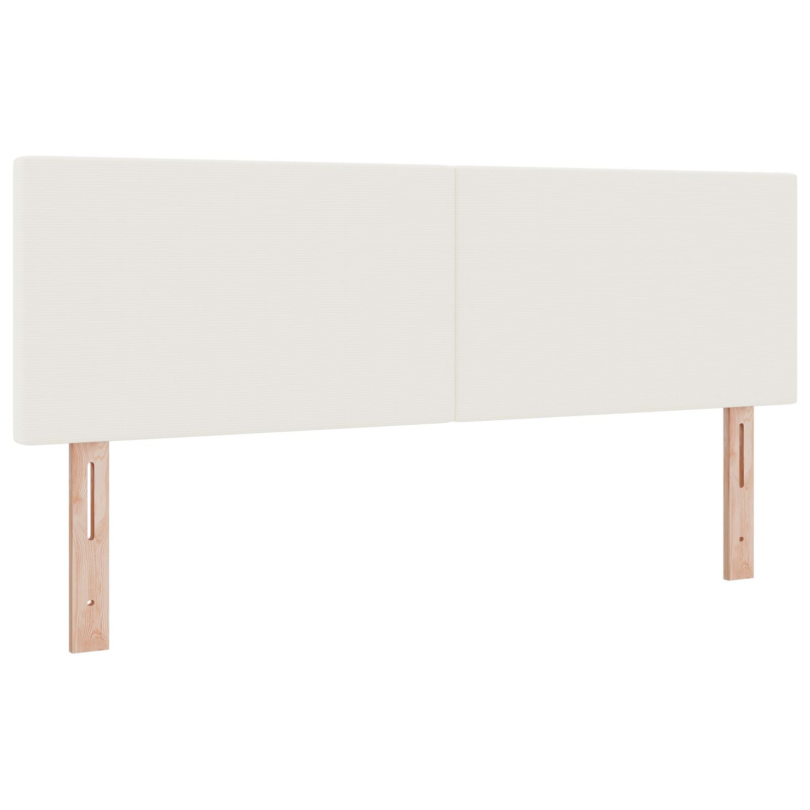 Hoofdbord Eenvoudig Ontwerp Kordon Stof Crème 160 cm Laag hoofdbord