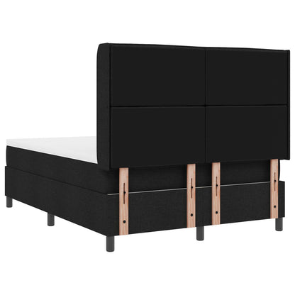 Boxspringbed Met Matras & Led Zwart 140X190 Cm Stof Blauw
