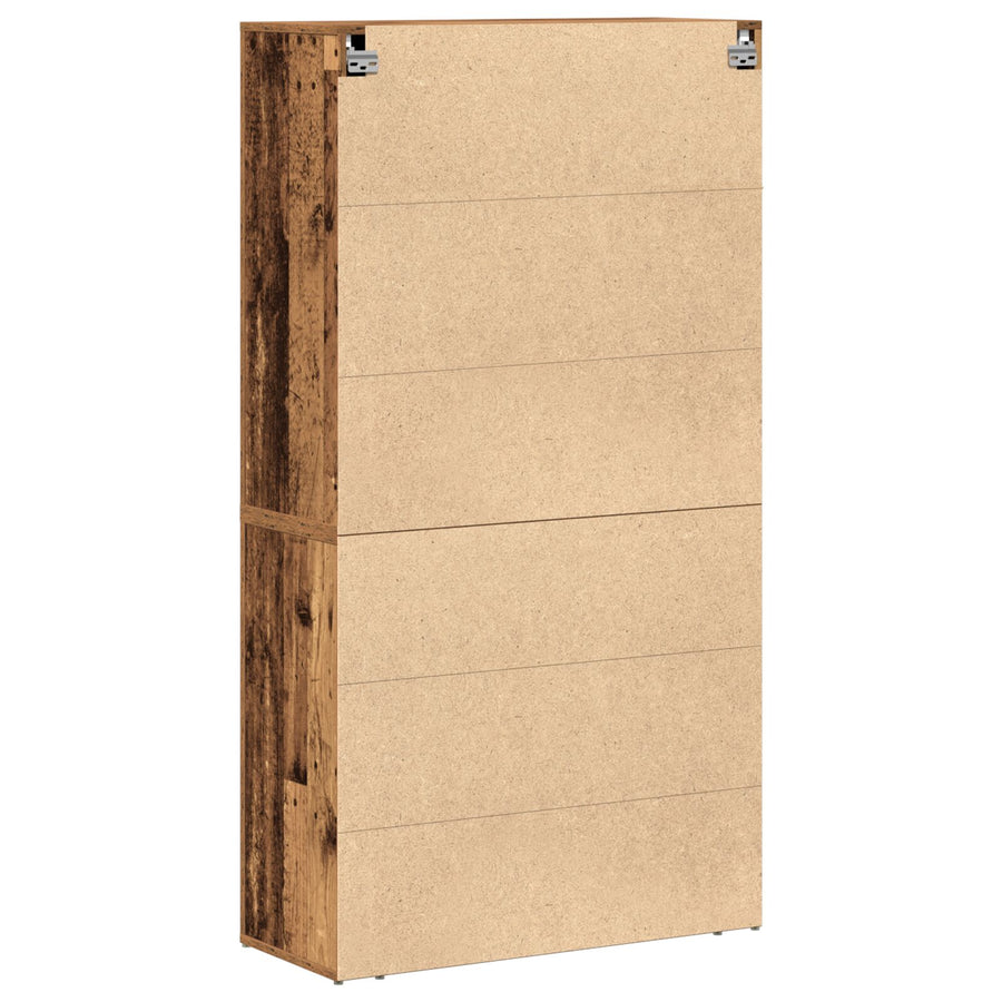 Highboard 80X33X150 Cm Gelaagd Hout Oud hout