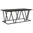 Salontafel zwart eiken 100x50x40 cm metaal