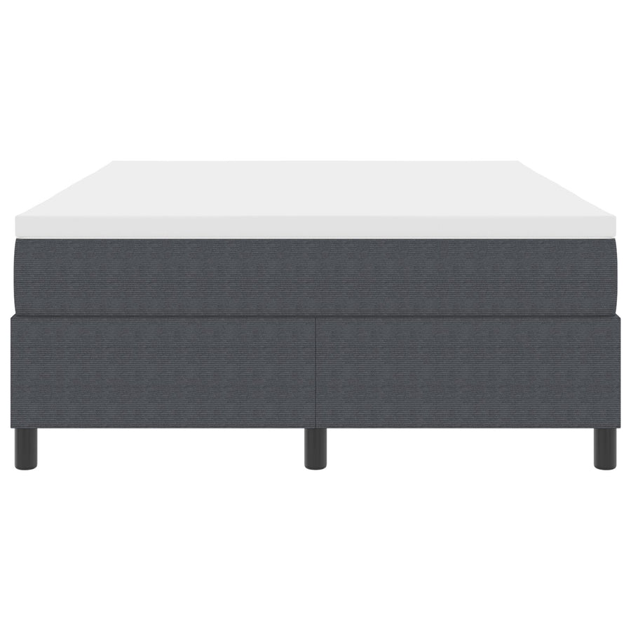 Boxspringbed Met Matras Donkergrijs 140X200 Cm Corduroy Stof