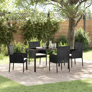 Tuinset poly rattan 5-delig zwart