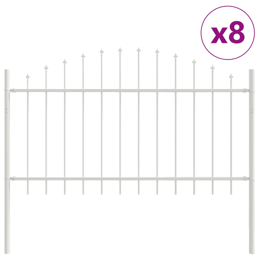 Tuinhek Met Hoepel Top 13,6X1 M Staal Wit 13.6 m 75-100 cm