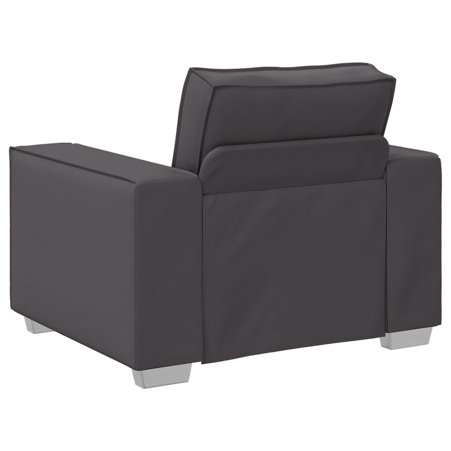 Fauteuil Kunstleder Grijs 59 cm