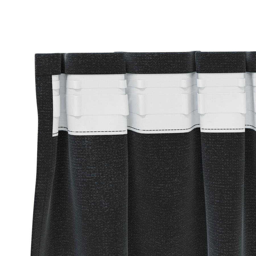 Blackout Gordijnen Met Top Tape 2 Stuks E Fluweel Zwart 140 x 260 cm met ingenaaide band
