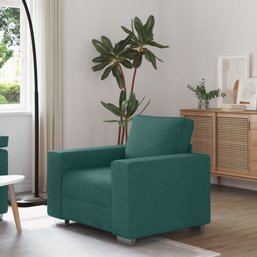 Fauteuil Stof Donkergroen 59 cm