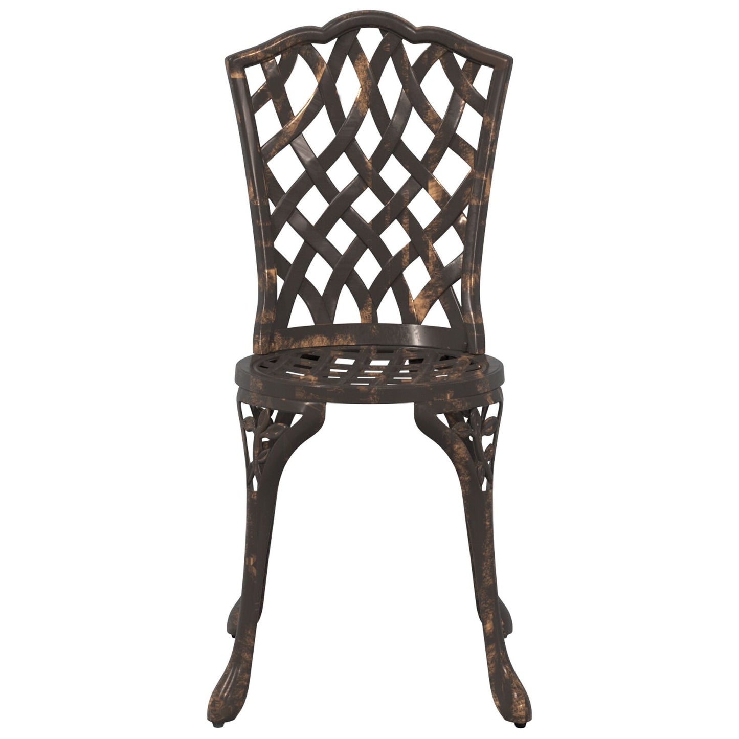 3-Delige Bistro Set Voor In De Tuin - Gietaluminium Brons