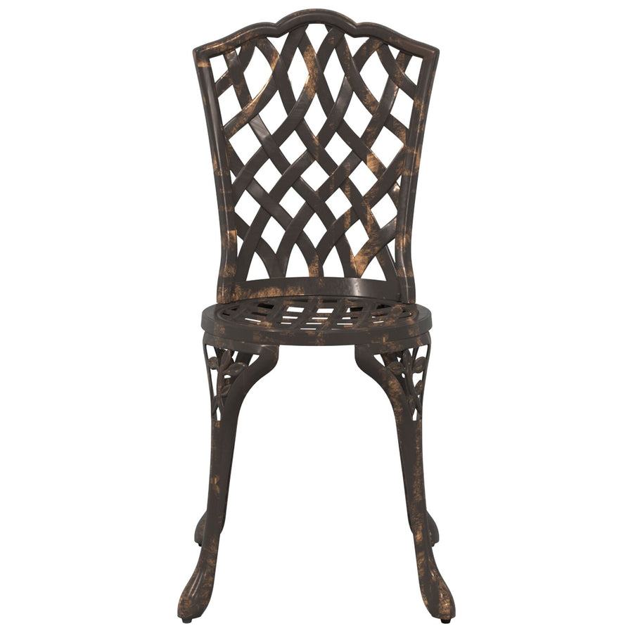 3-Delige Bistro Set Voor In De Tuin - Gietaluminium Brons