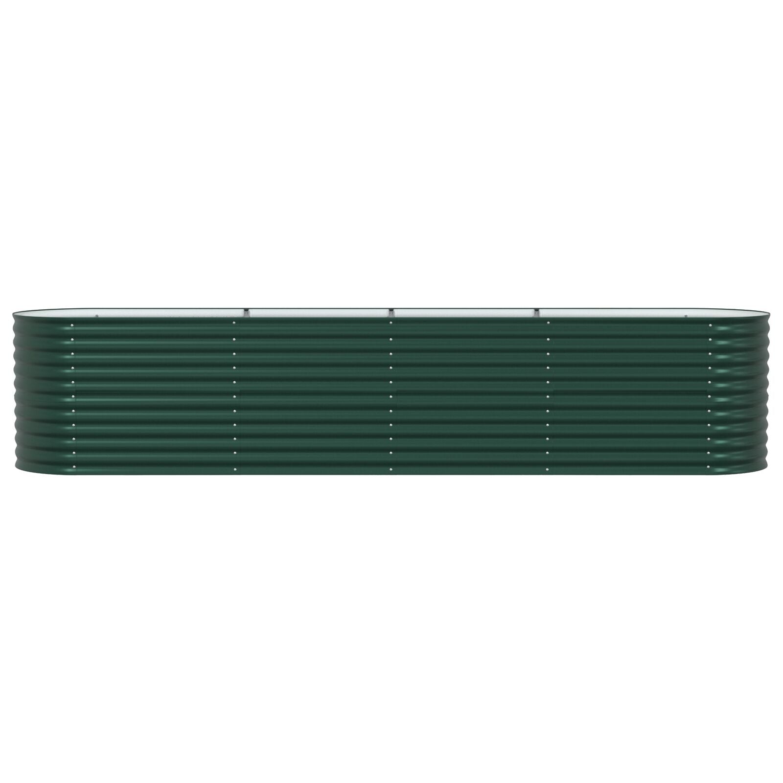 Tuin Verhoogd Bed Gegalvaniseerd Staal 400 x 80 x 81 cm Groen
