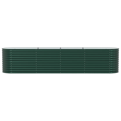 Tuin Verhoogd Bed Gegalvaniseerd Staal 400 x 80 x 81 cm Groen