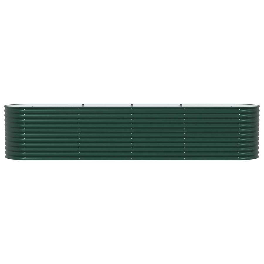 Tuin Verhoogd Bed Gegalvaniseerd Staal 400 x 80 x 81 cm Groen