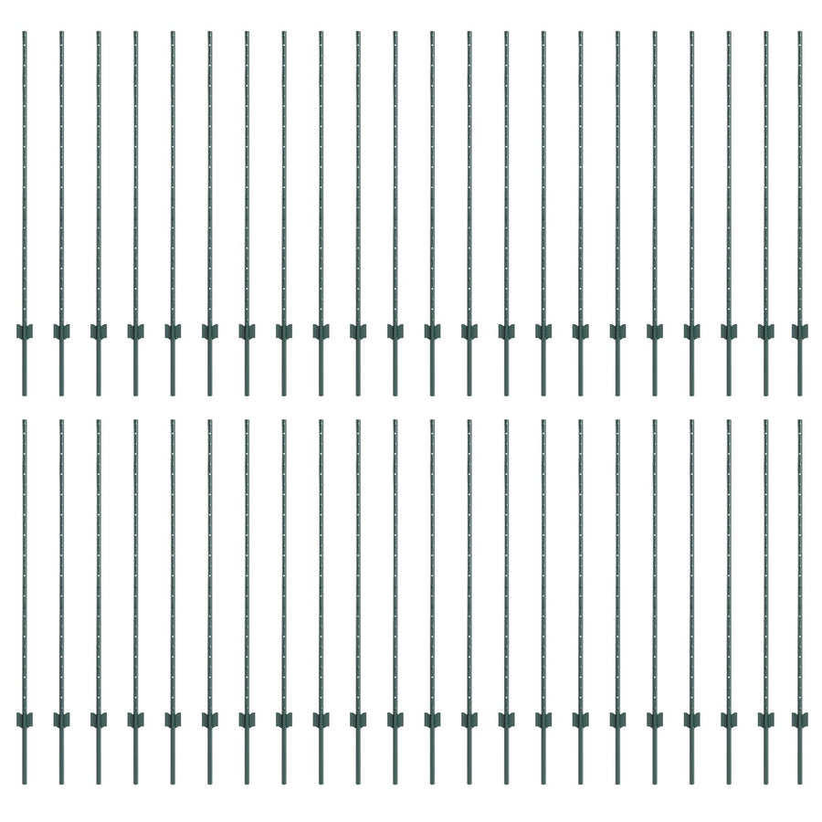 Hekpalen 44 stuks U-Channel Groen 180 cm Staal