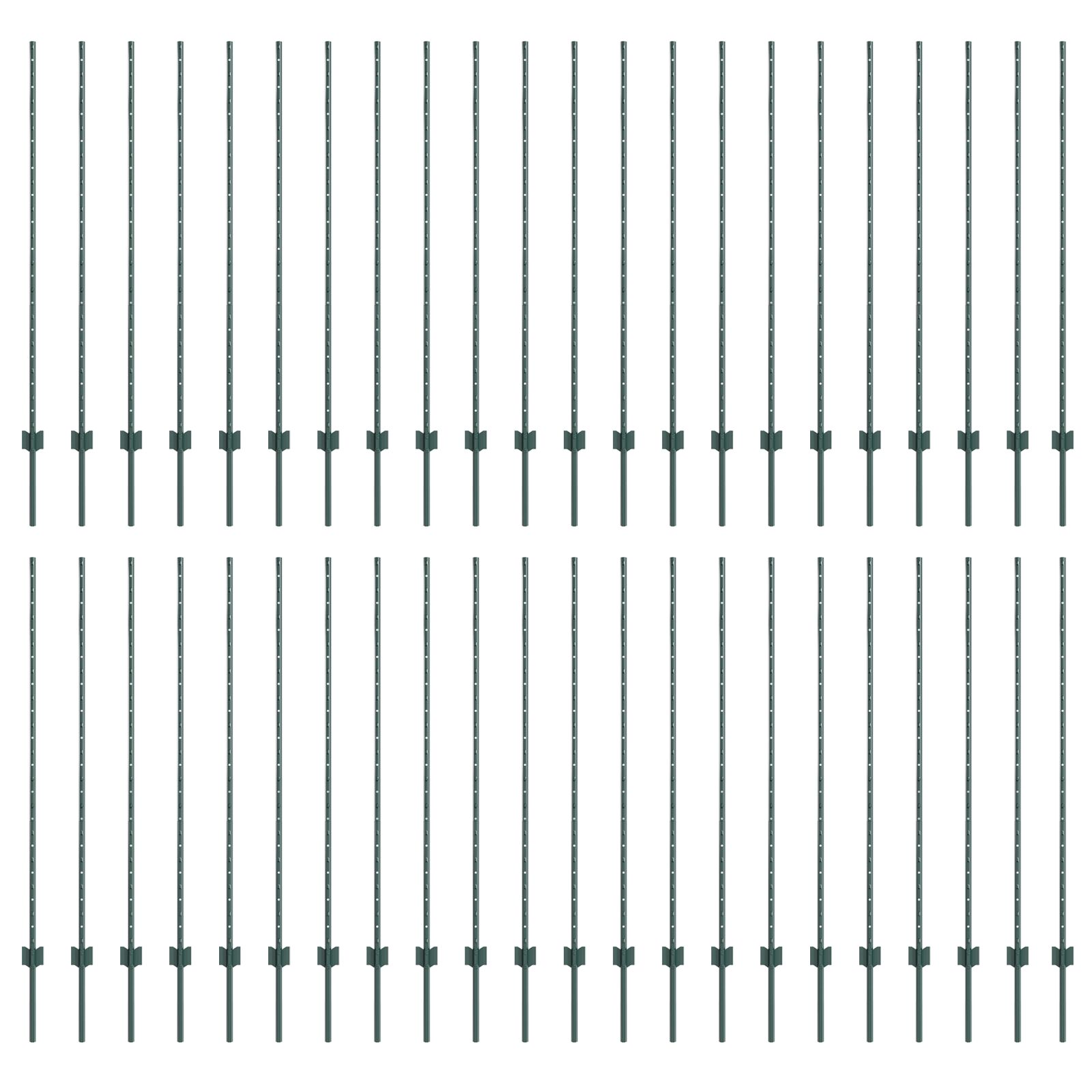 Hekpalen 44 stuks U-Channel Groen 180 cm Staal