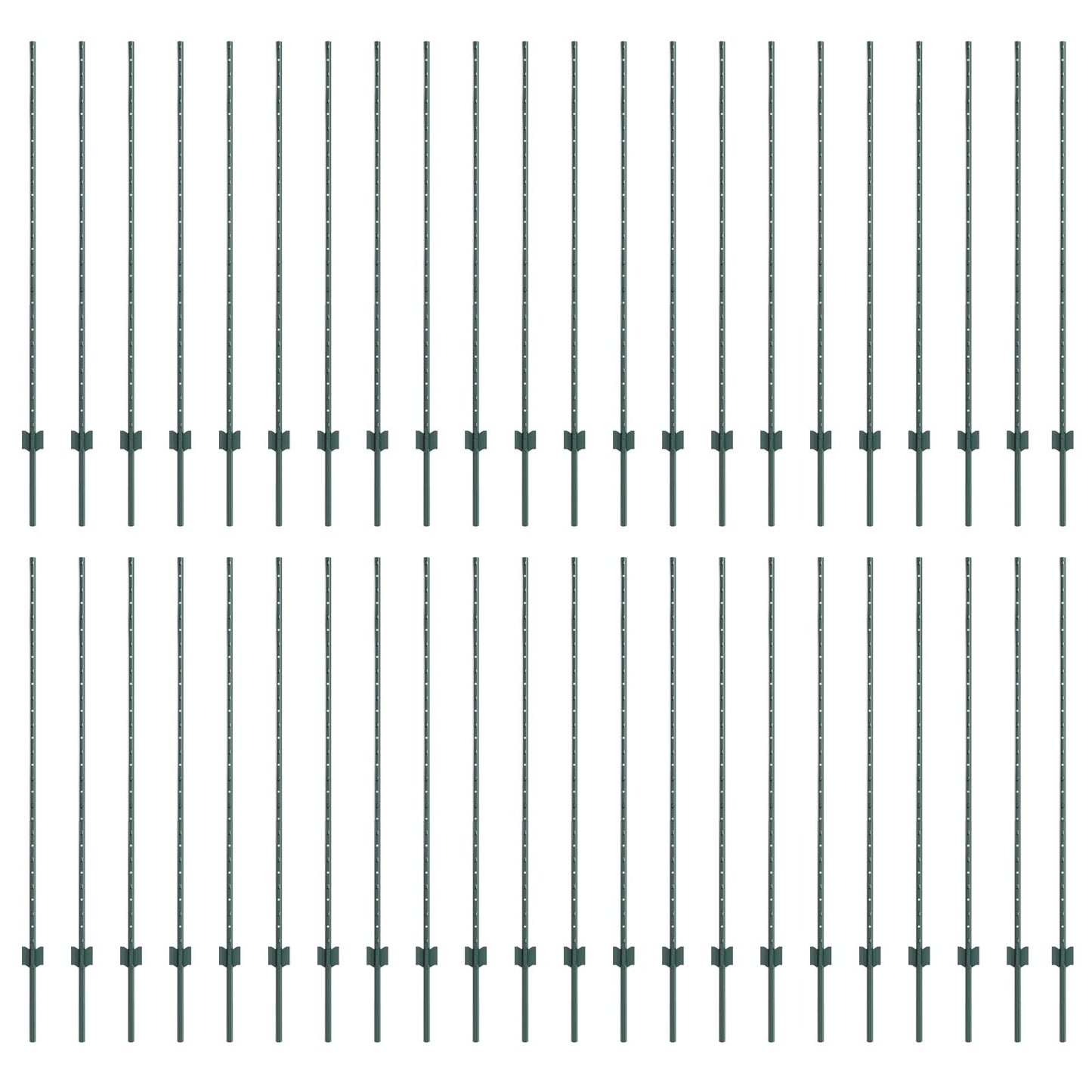 Hekpalen 44 stuks U-Channel Groen 180 cm Staal