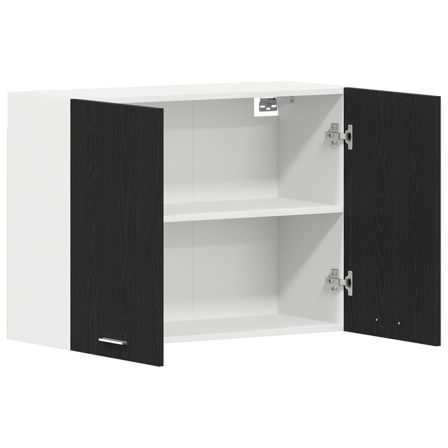 Zwarte Eiken Hangkast - 80X31X60 Cm - Gemaakt Van Bewerkt Hout