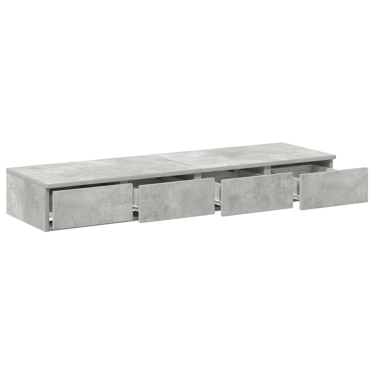 Bed Lades Geengineerd Hout Beton grijs 120 x 36.5 x 16.5 cm