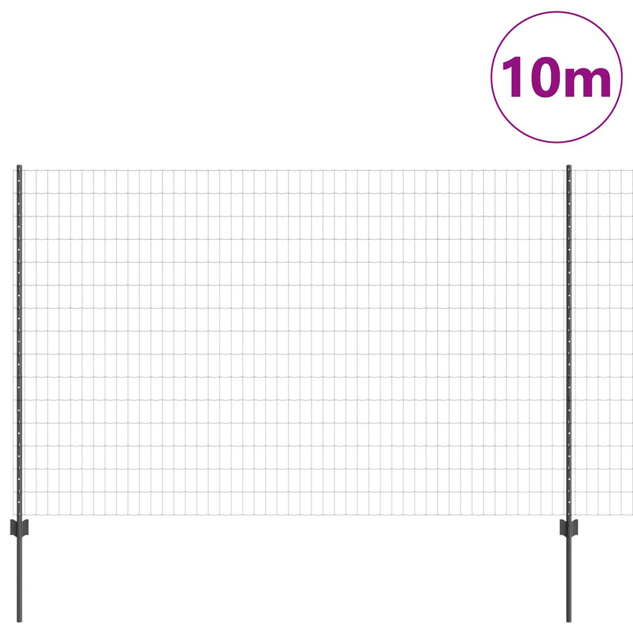 Euro Hek Met 10 U Stokken Grijs 1.5X10 M Staal