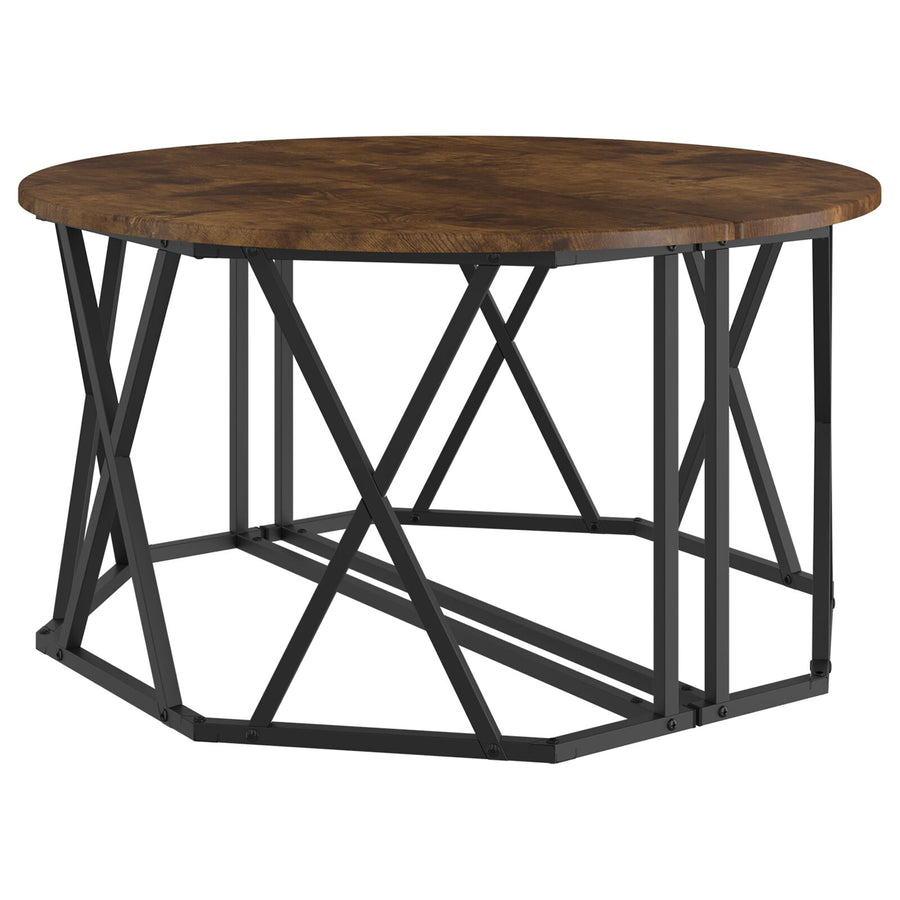 Salontafel 80X80X42 Cm Gelaagd Hout Gerookt eiken