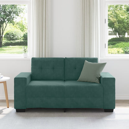 Loveseat Flaauw Fluwelen Donkergroen 120 cm