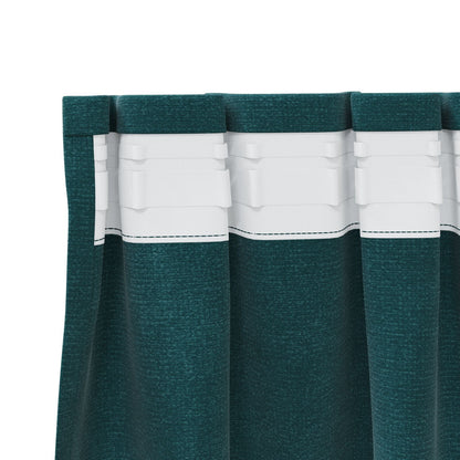 Zwarte Gordijnen Met Bovenband 2 Stuks E Velours Donkergroen 140 x 225 cm met ingenaaid tape