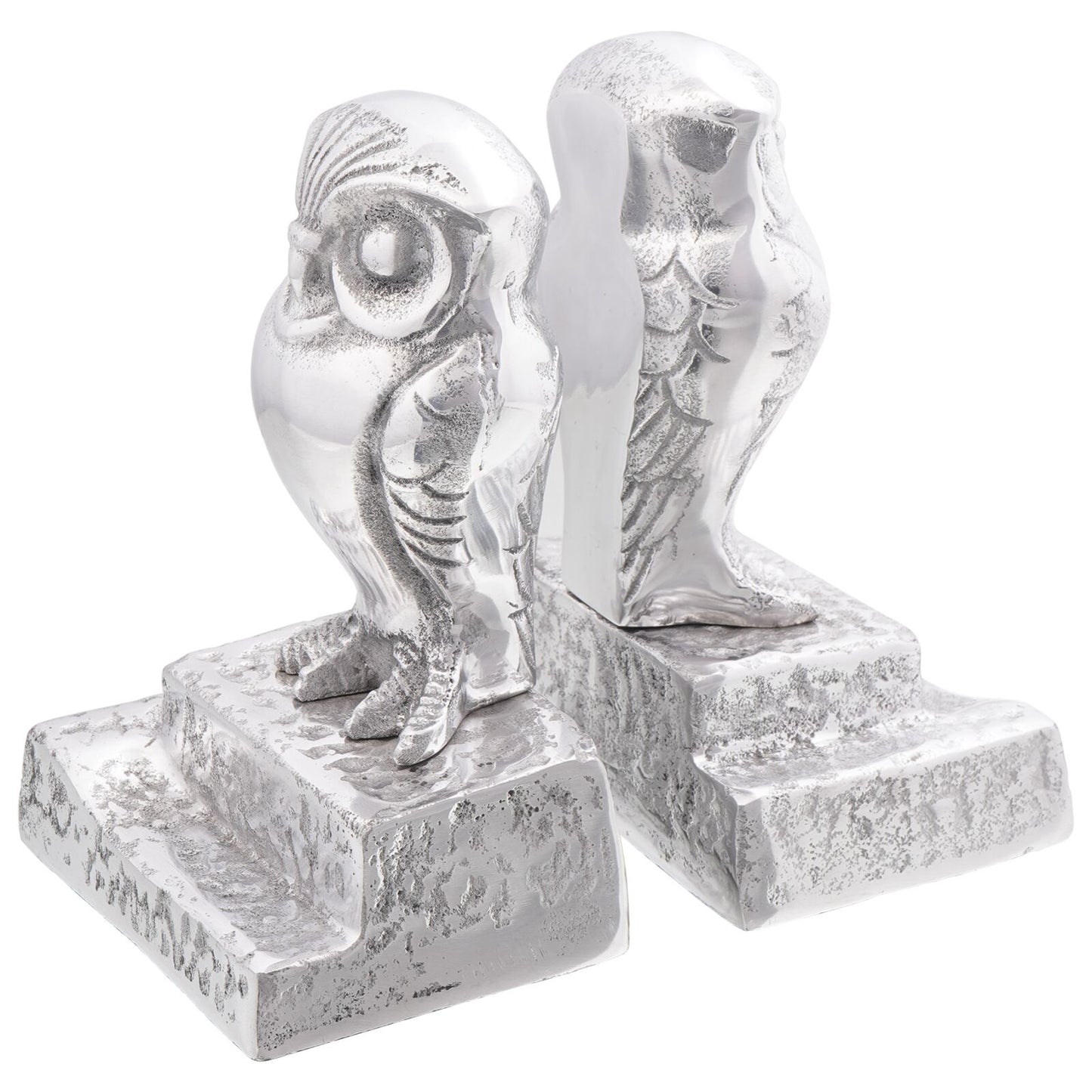 Boekensteunen 2 Stuks Zilver 12X9X19 Cm Aluminium Uil