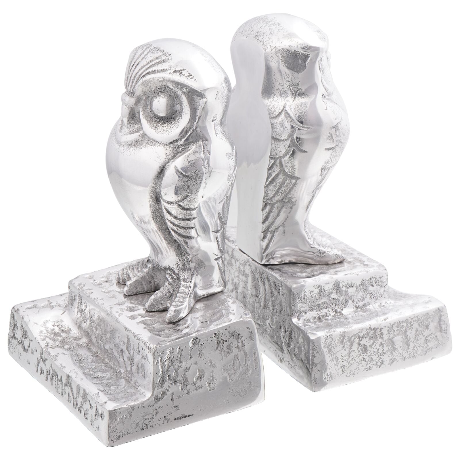Boekensteunen 2 Stuks Zilver 12X9X19 Cm Aluminium Uil