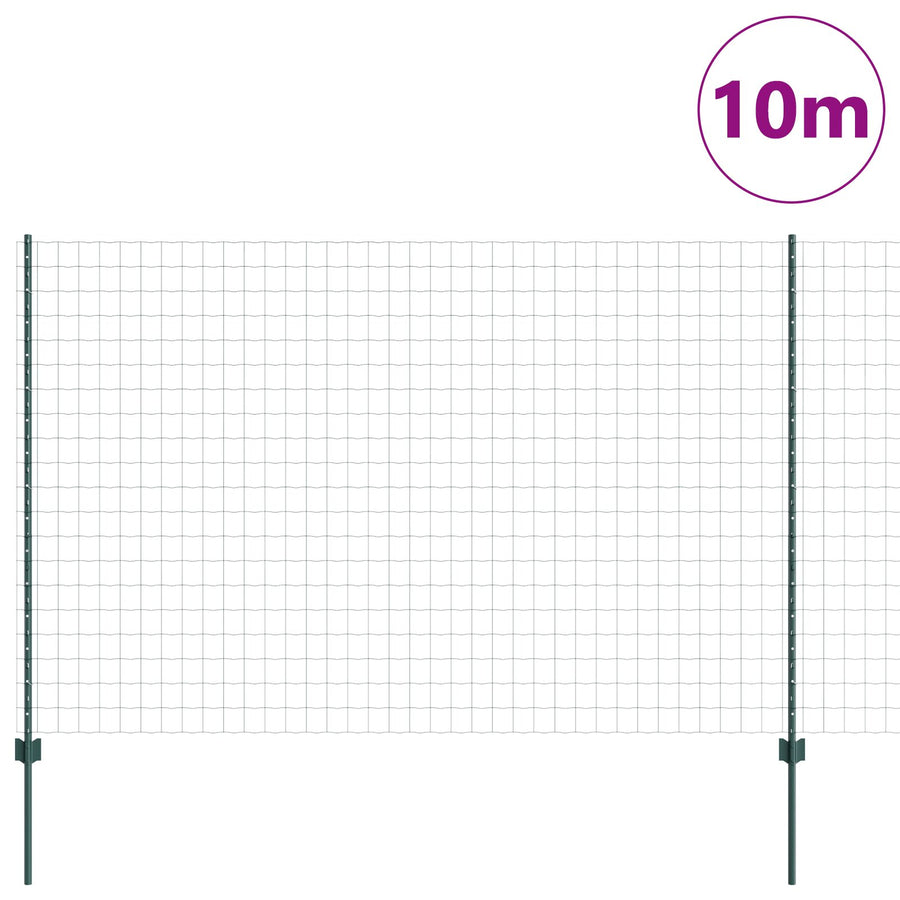 Euro Hek Set Van 2 Groen Poedergecoat Staal 10 X 1,6 M Duurzaam