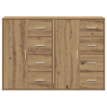 Zijmeubel Set Van 2 Artiest Eiken Mdf, Spaanplaat Groot Buffet