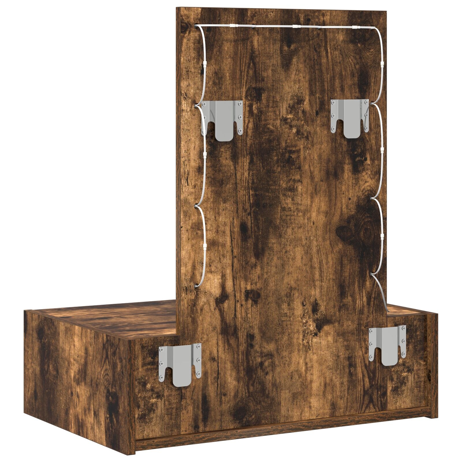 Wand Hangende Kaptafel -Verlichting In 60 x 40 x 70 cm Gerookt eiken met LED