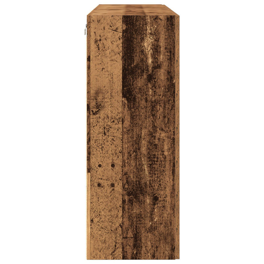 Wandkasten 2 Stuks Oude Hout 69.5X34X90 Cm Gefabriceerd Hout