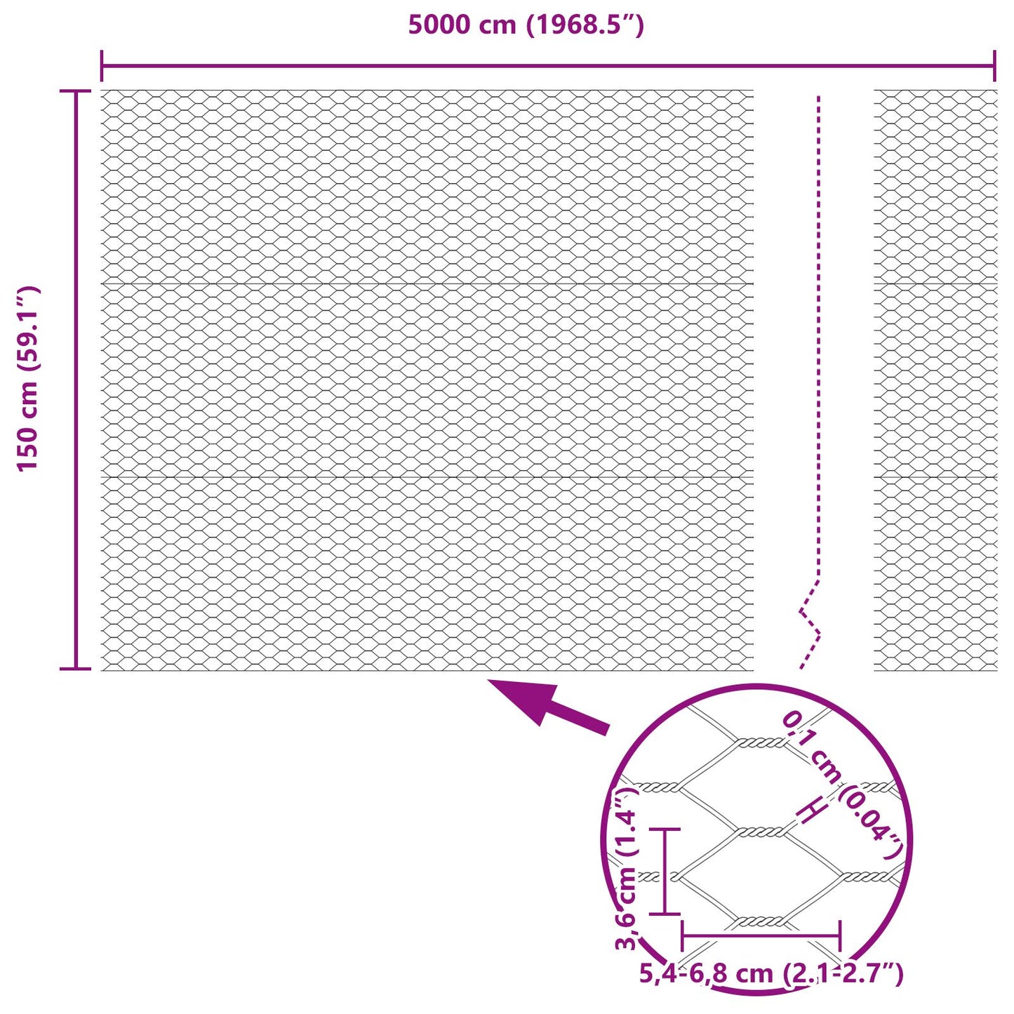 Fence Posts 22 Stuks U-Channel Grijs 150 Cm Staal,  Hexagon Fence Grijs 1.5X50 M Staal