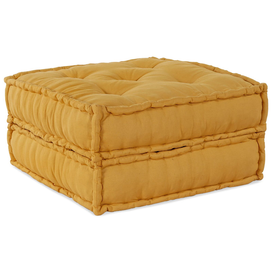 Modulaire Poefjes 2 Stuks Gele Stof Geel 70 x 70 x 36 cm 2x lounge
