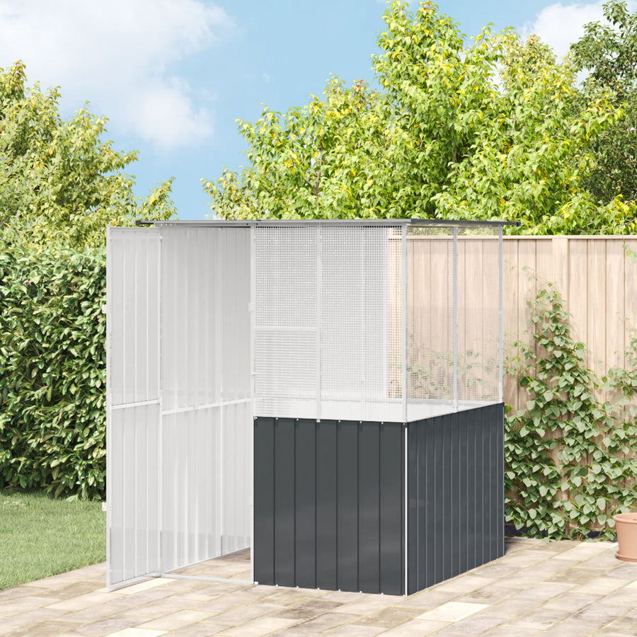 Vogelkooi Anthraciet 215X78X200 Cm Gegalvaniseerd Staal