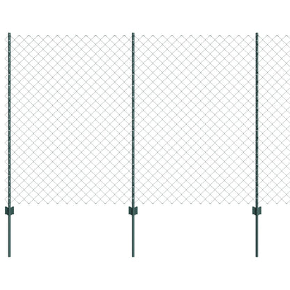 Kettinglinkhek Met 10 U-Palen Groen 1.5X10 M Staal