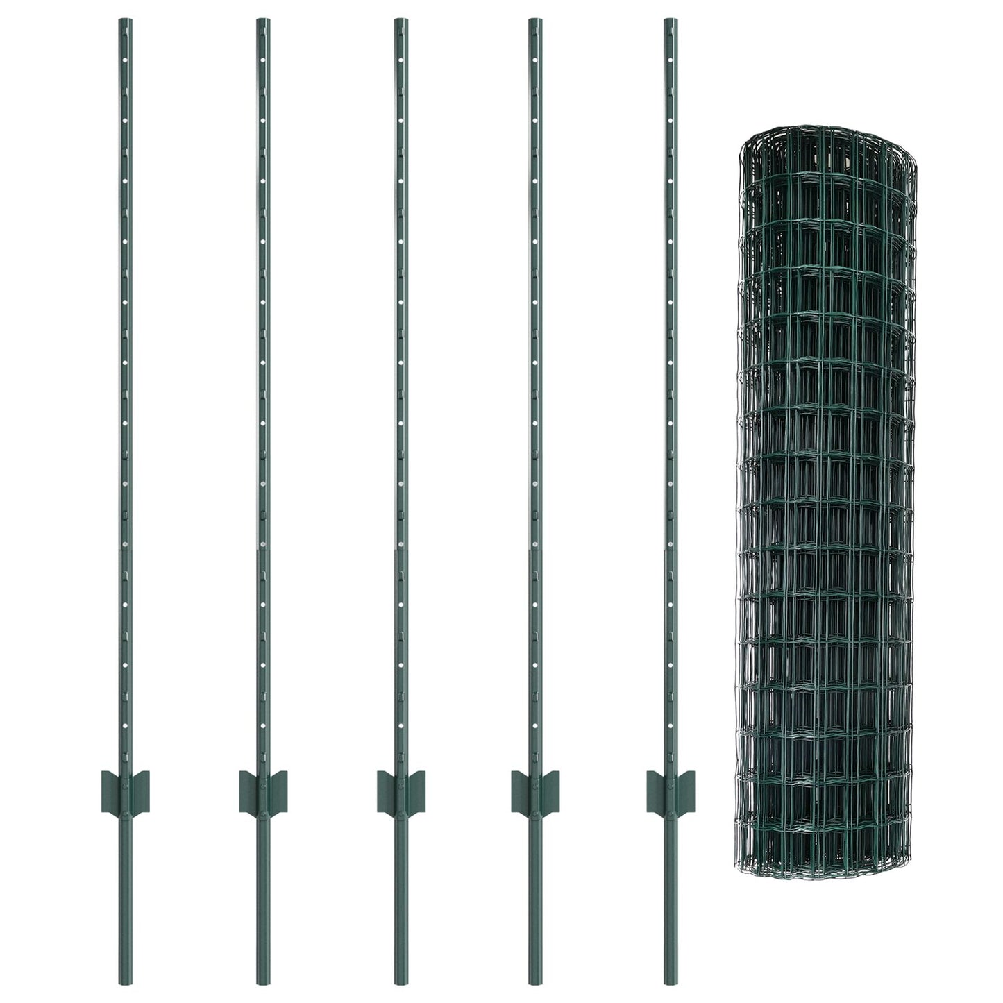 Tuinhekje Set Set Van 2 Groen Metaal 10 X 1.2 M Uitbreidbaar