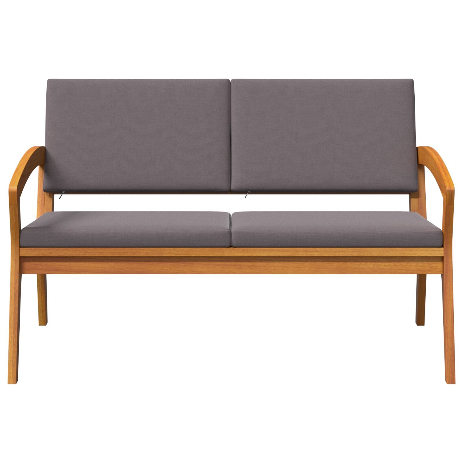Tuin Met Kussens 115X70X72 Cm Massief Acaciahout Anthraciet Bank