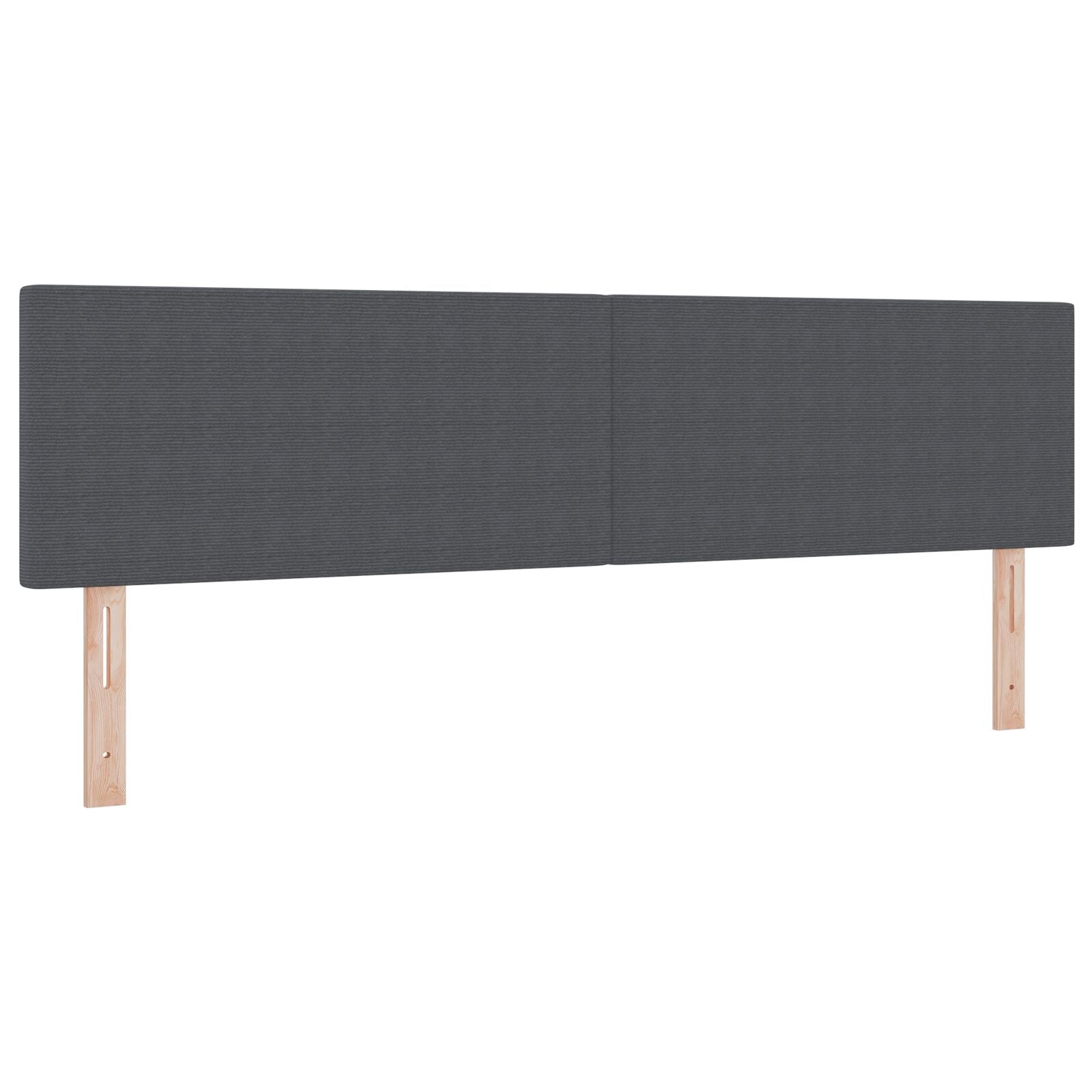 Boxspring Bed Met Matras Donkergrijs Super King Corduroy Stof