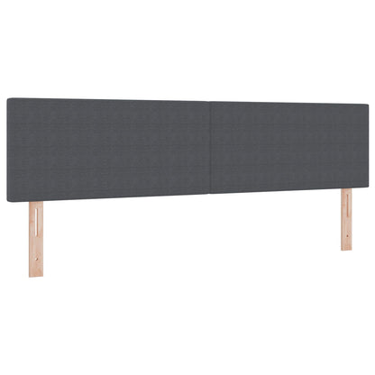 Boxspring Bed Met Matras Donkergrijs Super King Corduroy Stof