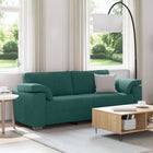 Dark Green Sofa 219 x 80 x 82 cm Fabric