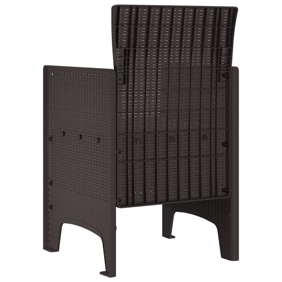 Tuinstoelen Met Kussens 4 Stuks Poly Rattan Taupe Bruin