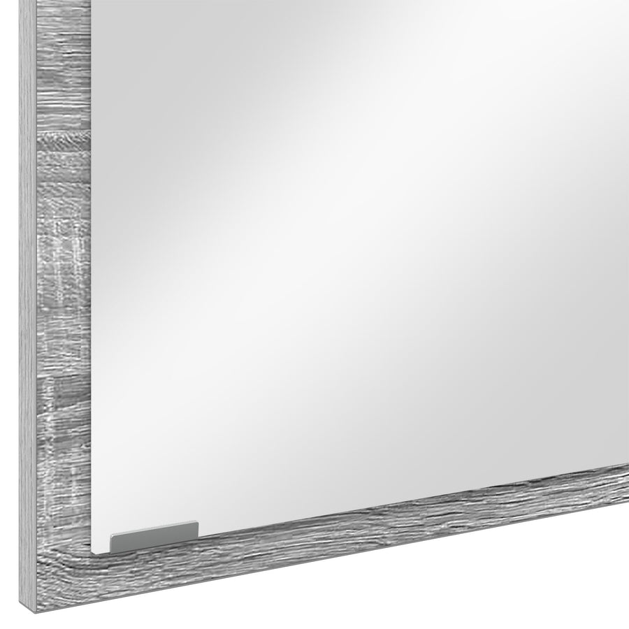 Spiegel Grijze Sonoma Bewerkt Hout 90 X 33 Cm Badkamerspiegel