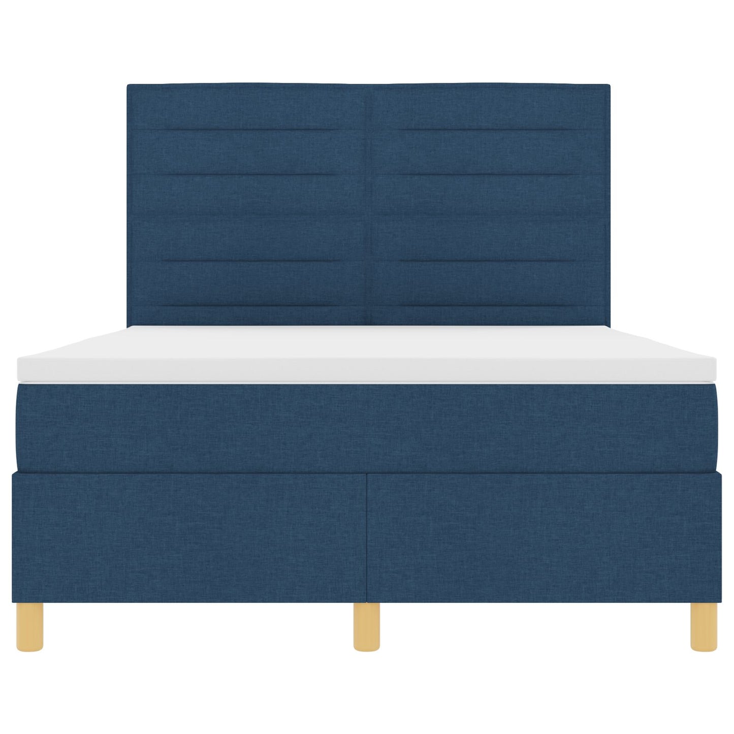 Boxspringbed Met Matras Blauw 140X190 Cm Stof Blauw