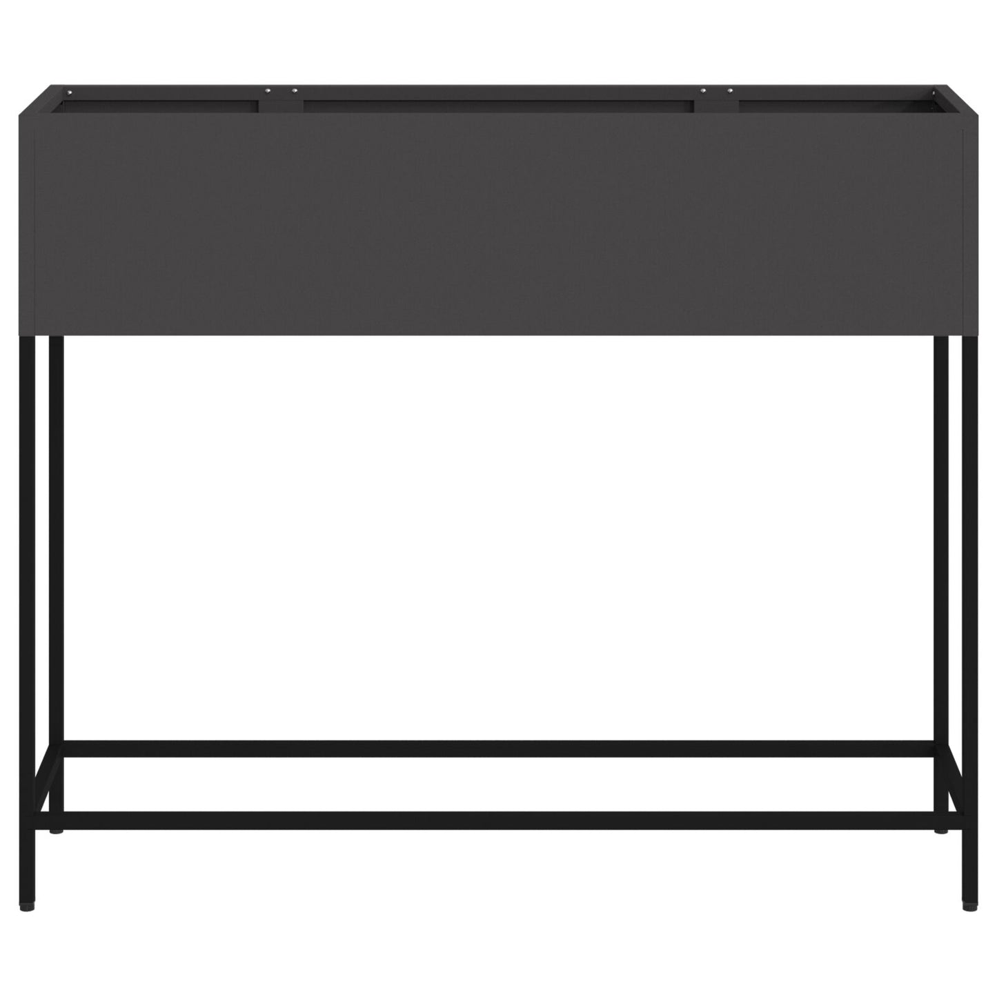 Verhoogde Tuinplantenbak Staal Zwart 100 x 26 x 82 cm