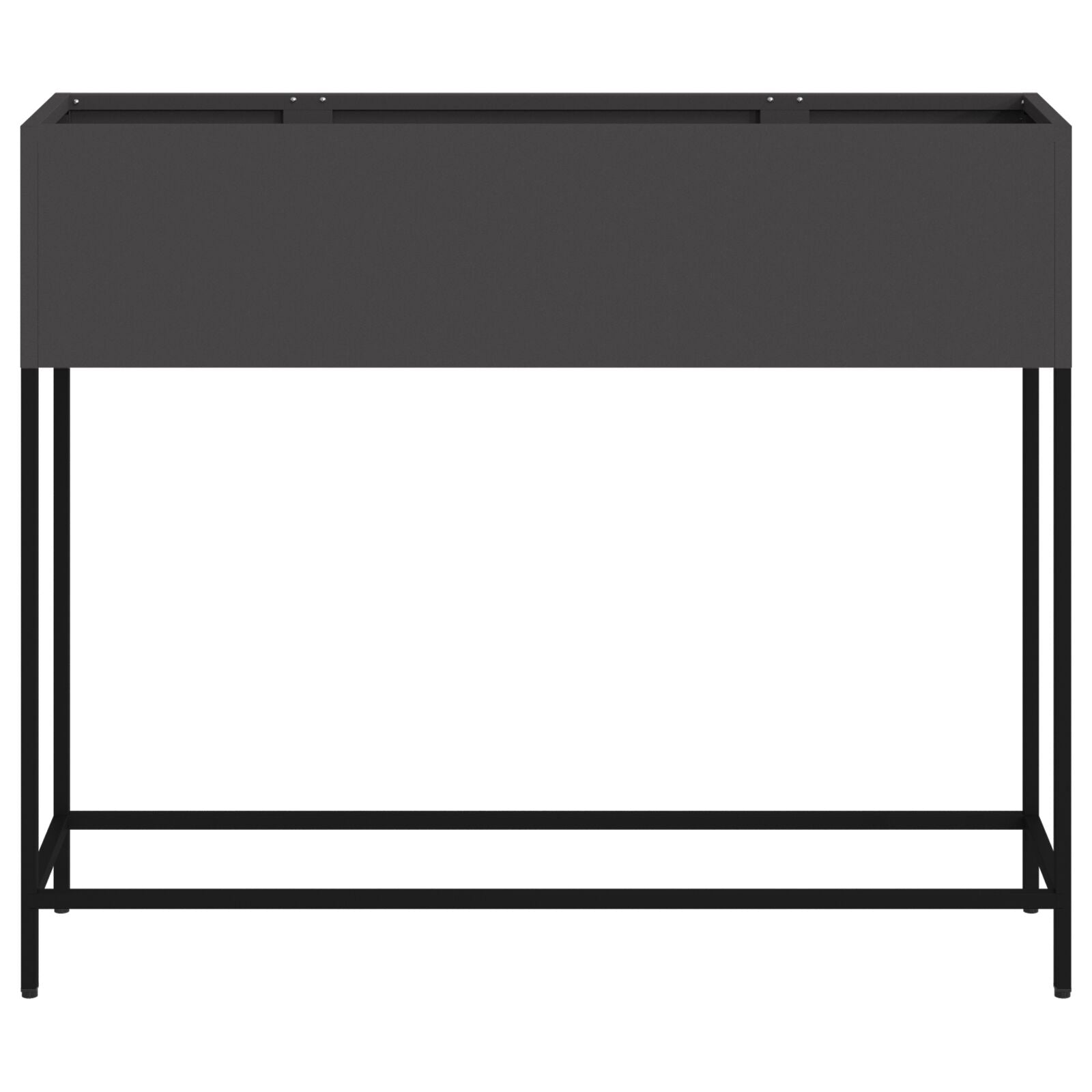 Verhoogde Tuinplantenbak Staal Zwart 100 x 26 x 82 cm