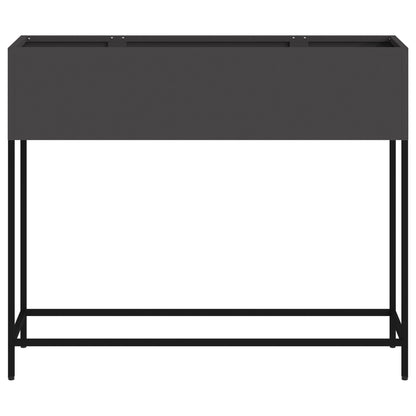 Verhoogde Tuinplantenbak Staal Zwart 100 x 26 x 82 cm