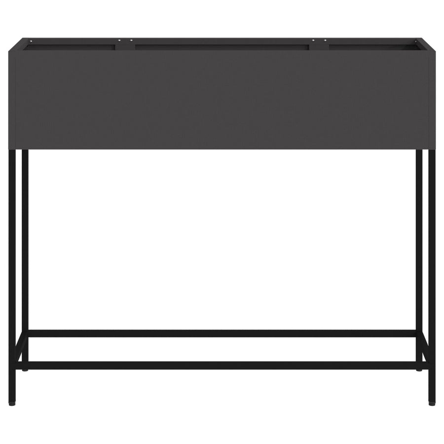 Verhoogde Tuinplantenbak Staal Zwart 100 x 26 x 82 cm